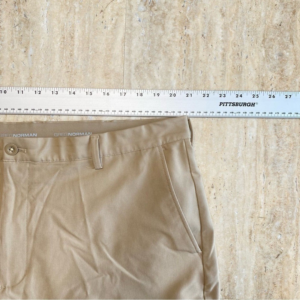 Greg Norman Golf Shorts Men 42 Khaki Tan Bundle Performance Flat‎ Front 2 Pack - Picture 10 of 13